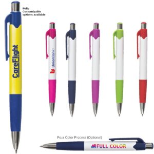 Carnival Gripper Pen with Colored Accents