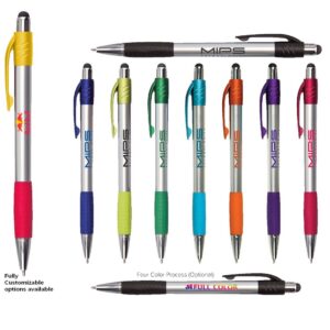 Premium Silver Stylus Pen w/ Metallic Accents