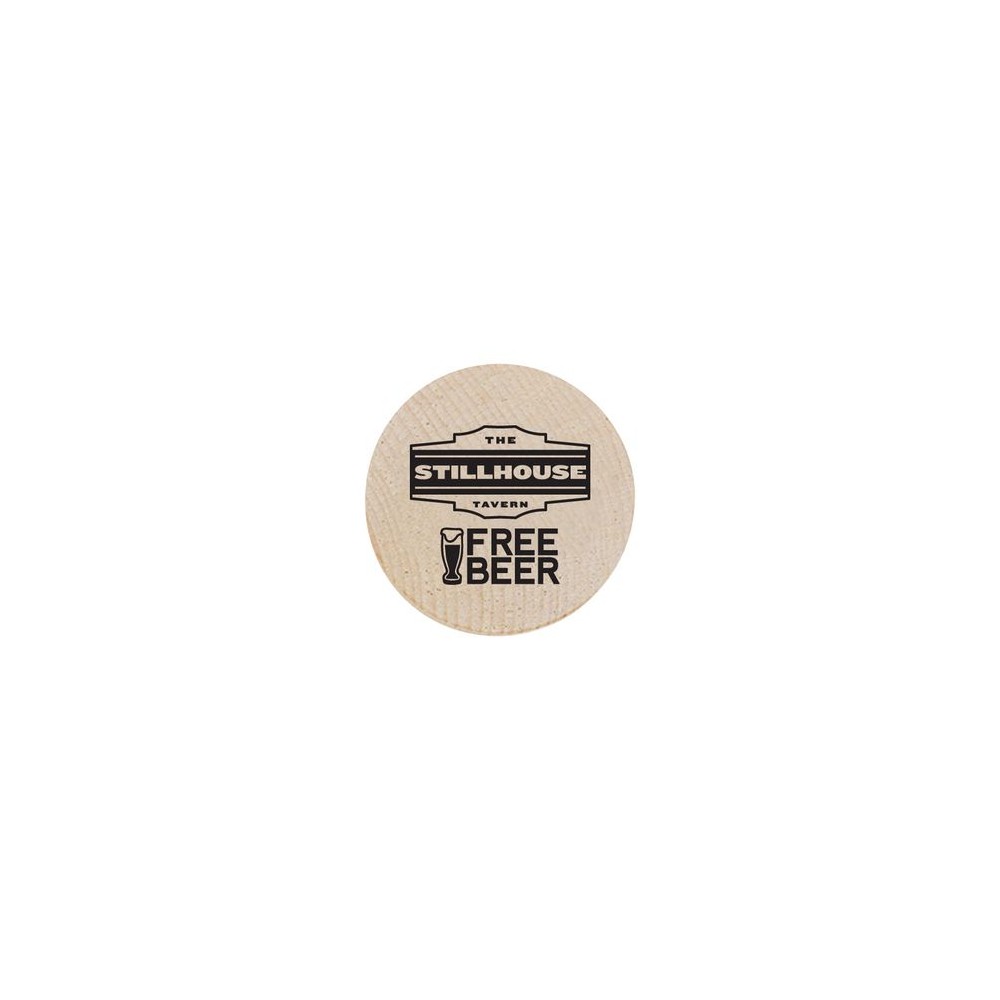 Wooden Nickel - 1 Side Imprint Only