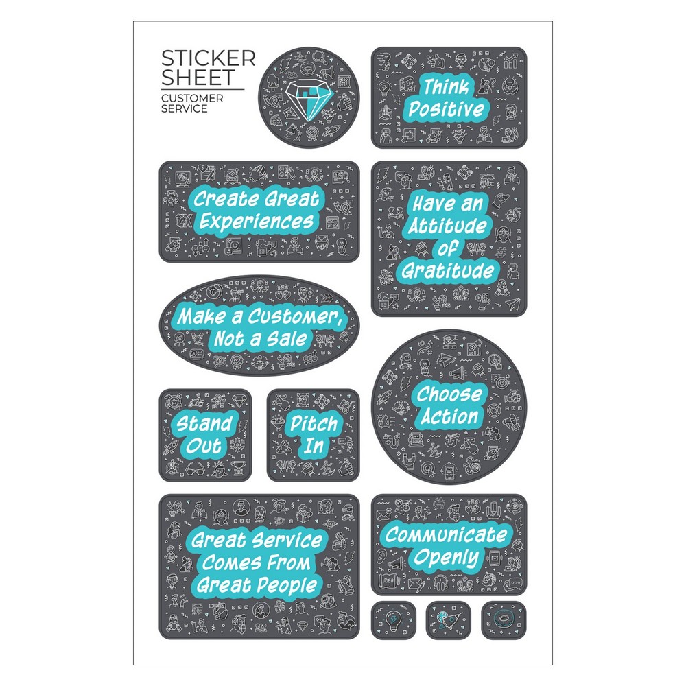 Flair 7" X 11 " Sticker Sheet