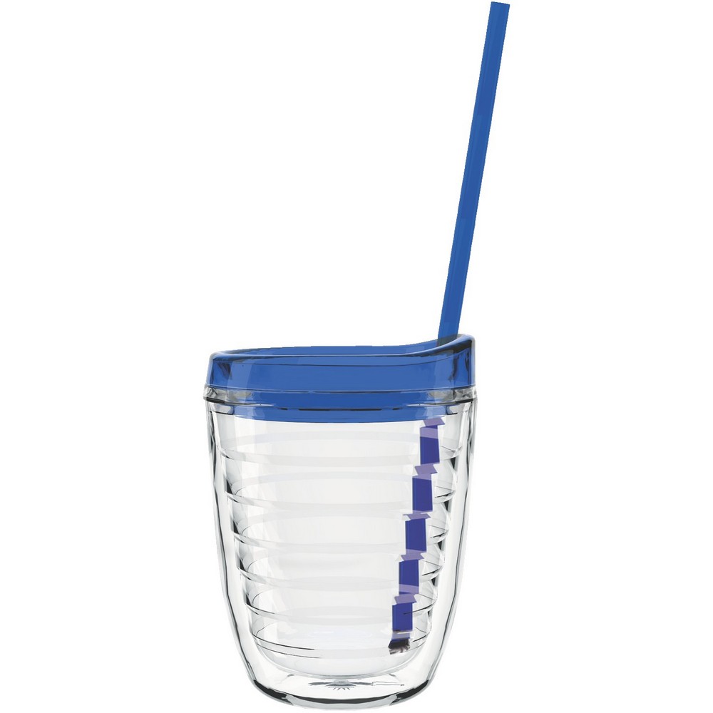 12 oz Made In The USA Tumbler w/ Lid & Straw