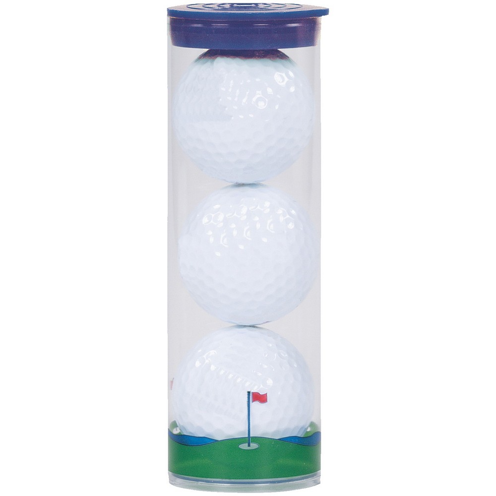 3 Ball Clear Tube w/ Pinnacle Rush Golf Balls