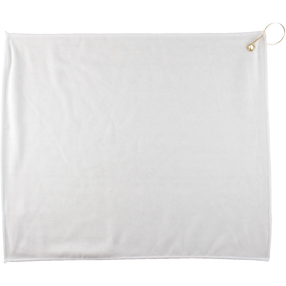 15" x 18" Polyester Blend White Golf Towel
