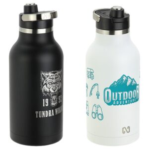 NAYAD® Traveler 64 oz Stainless Double-wall Bottle with Twist-Top Spout