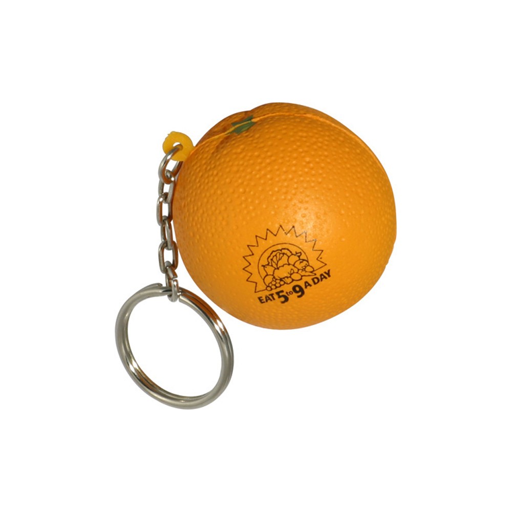 Orange Stress Reliever Key Chain