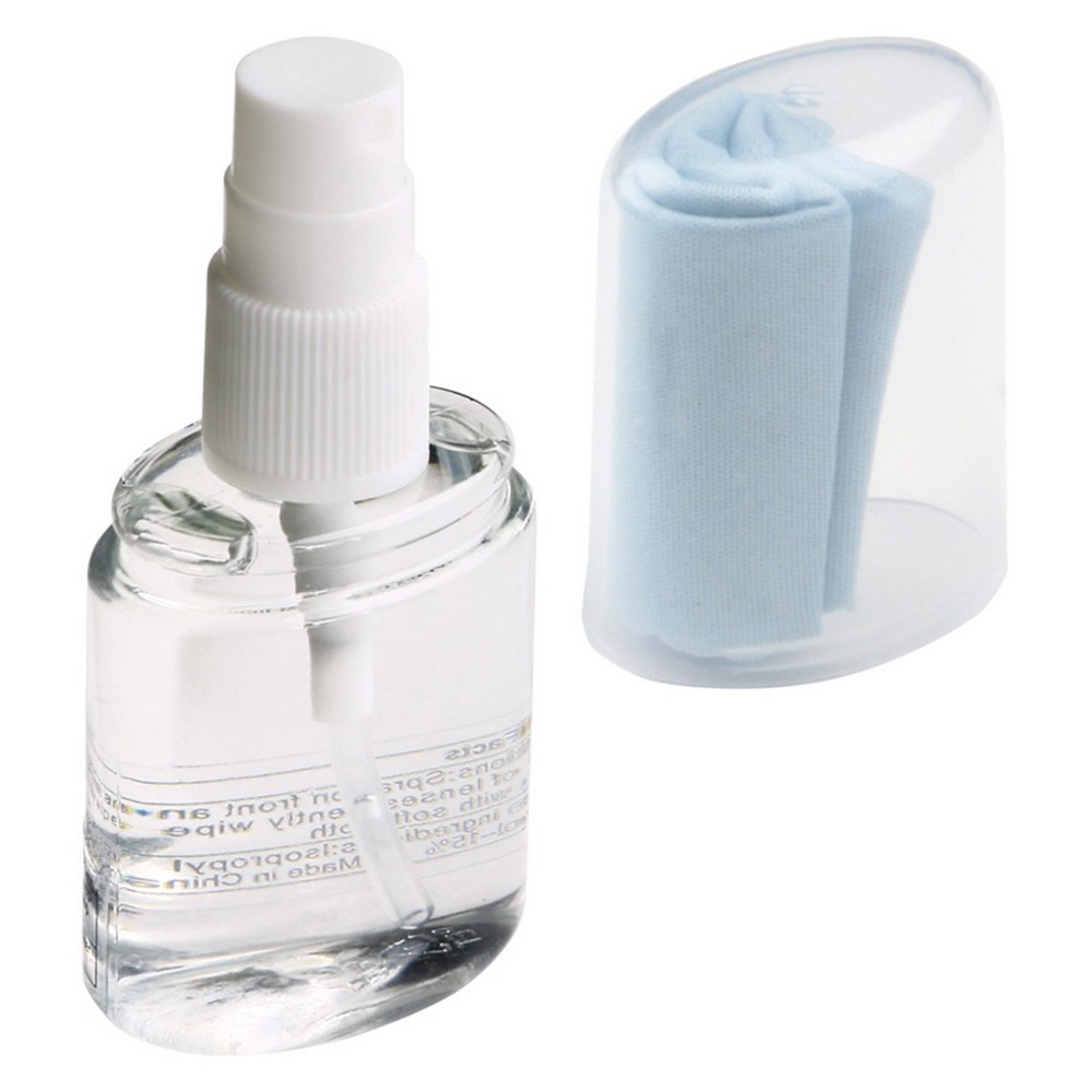 Lens Spray Cleaner with Microfiber Cloth