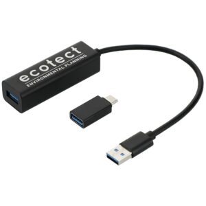 Aluminum 4-Port USB 3.0 Hub with Type C Adapter