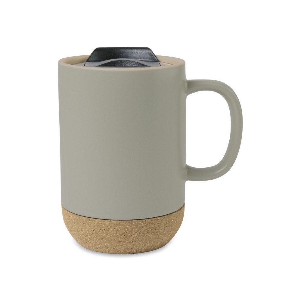 Valo Ceramic Lidded Mug - 14 Oz. - Sage Gray
