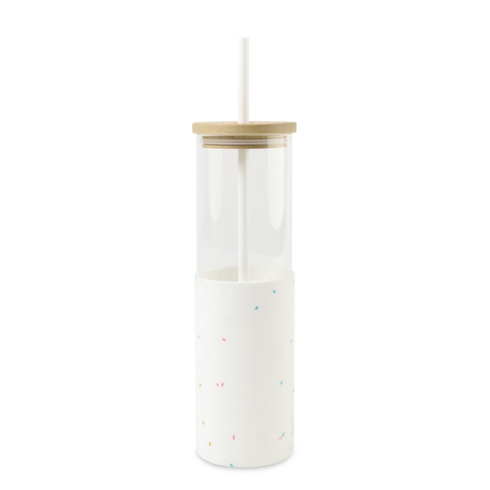 Aviana™ Journey Glass Tumbler with Straw - 20 Oz - Confetti