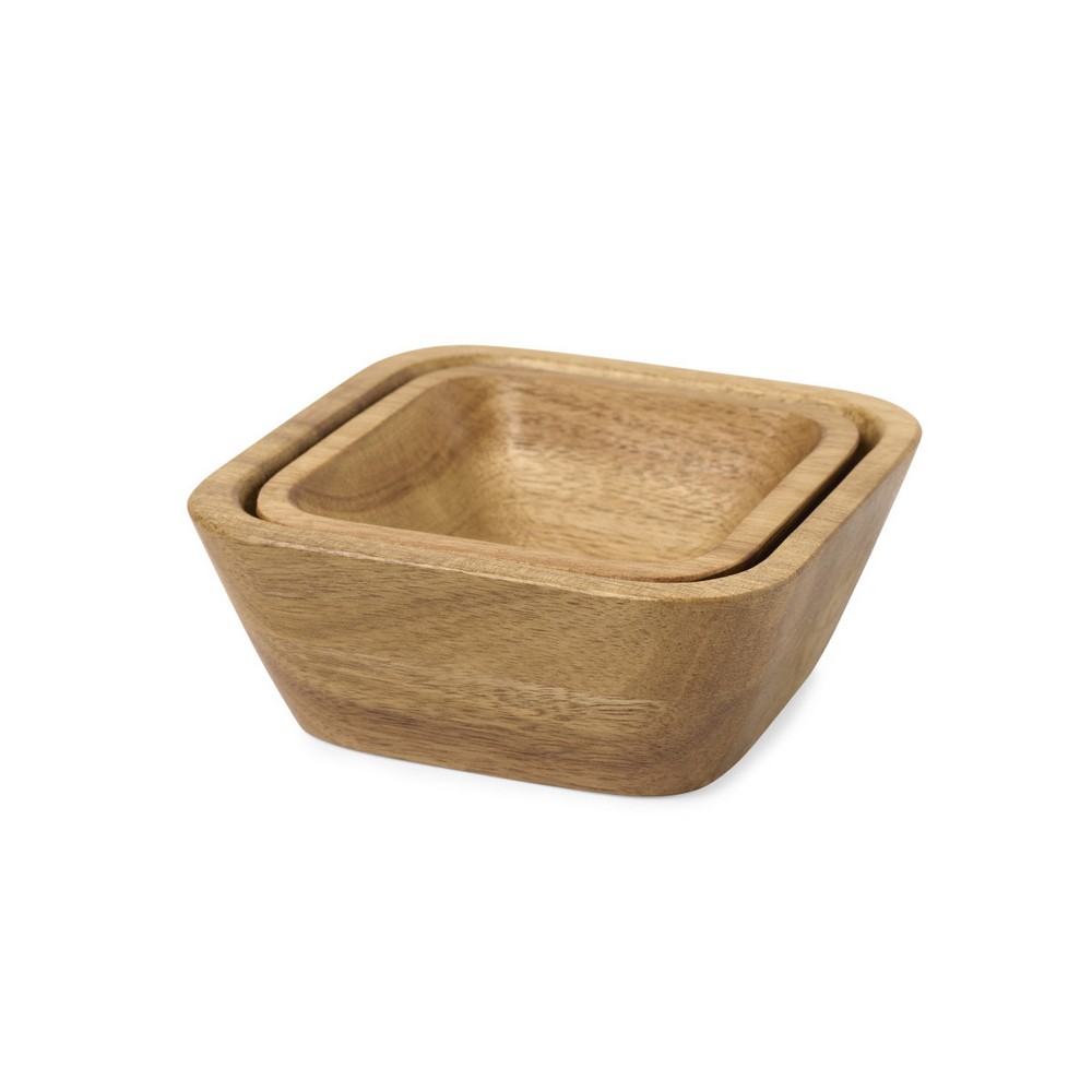 La Cuisine Nesting Snack Bowl Set - Wood