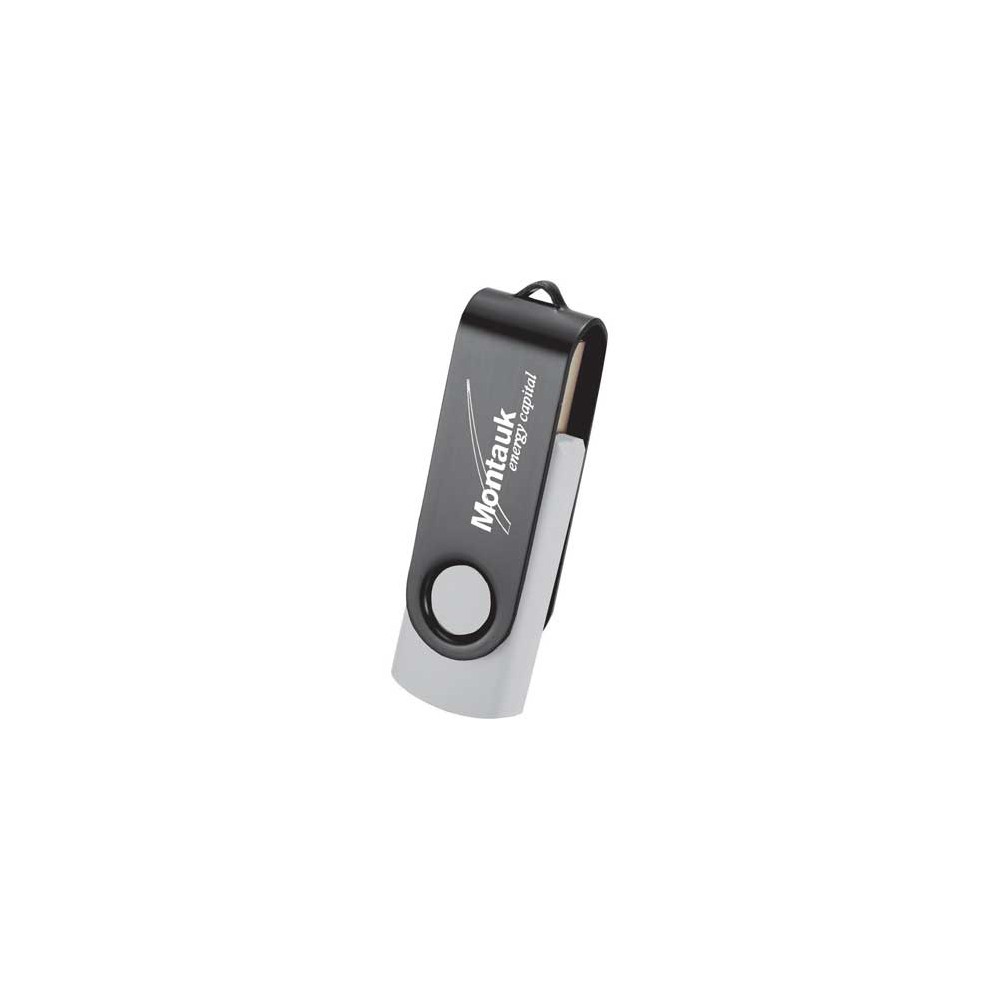 Rotate Black Clip Flash Drive 4 Gb