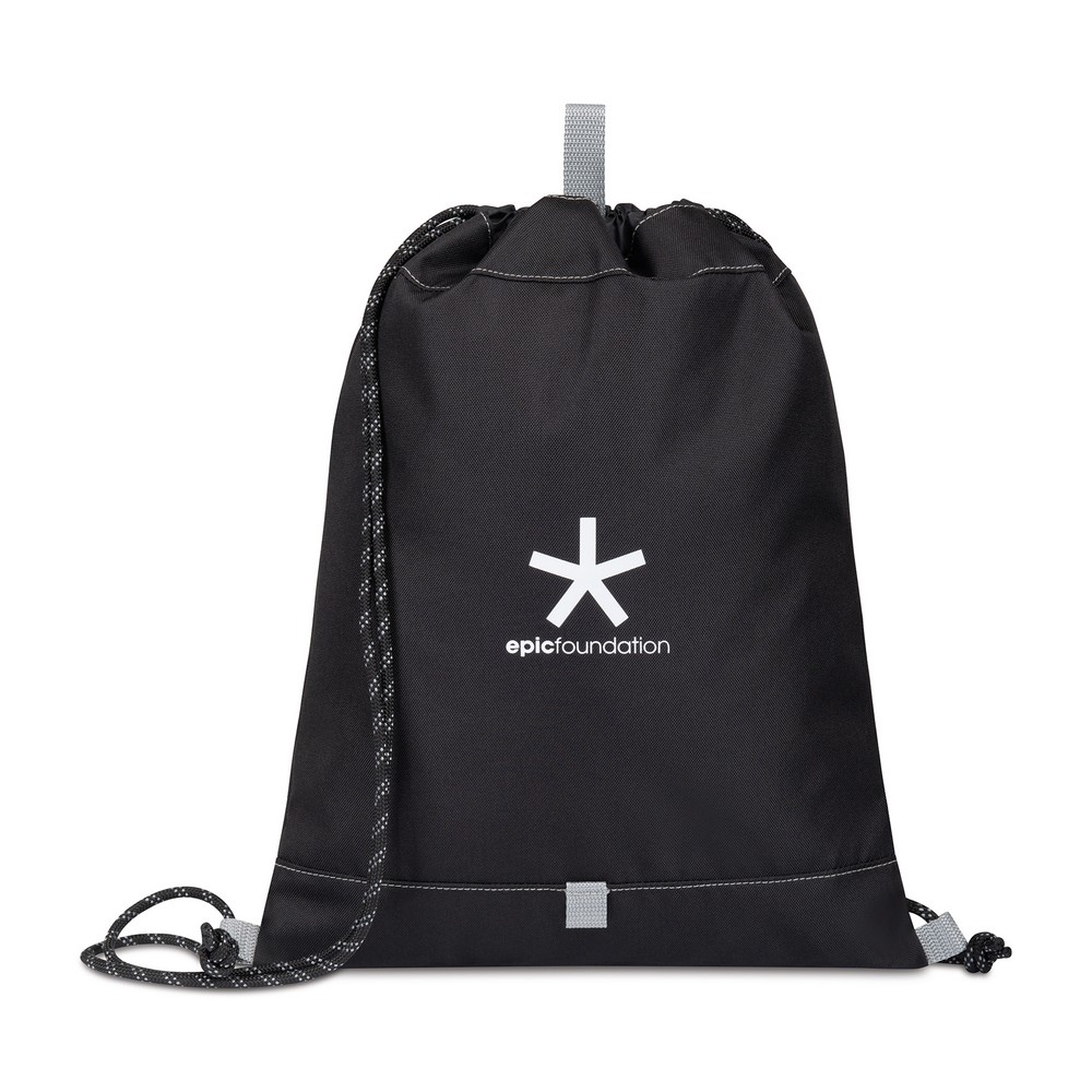 Repeat Recycled Poly Cinchpack - Medium Grey