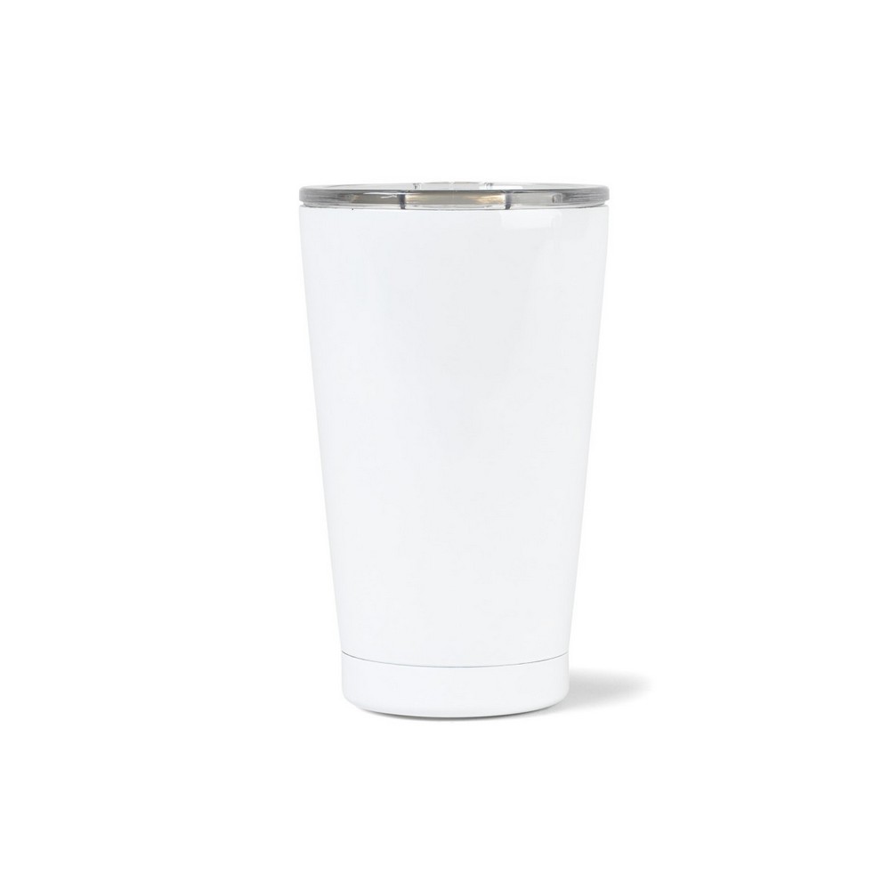 Aviana™ Peak Double Wall Stainless Tumbler - 16 Oz. - White Opaque Gloss