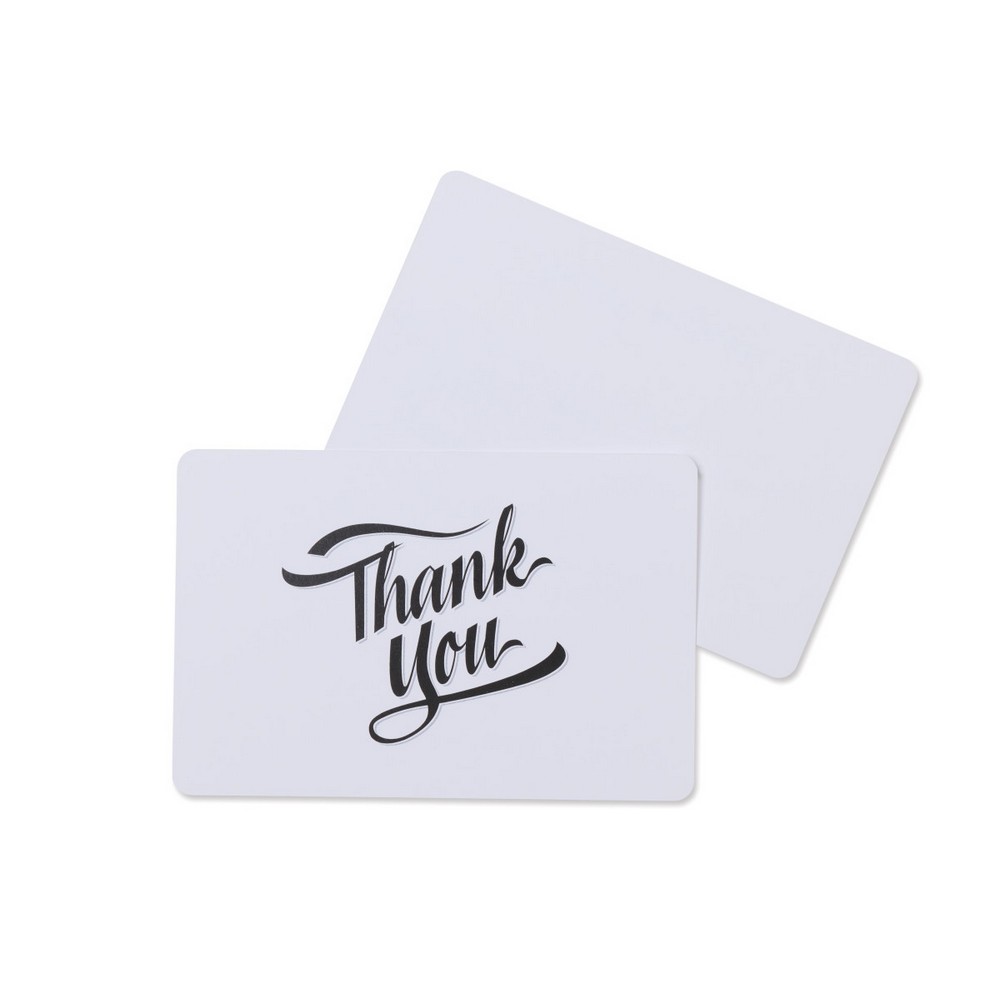 Thank You Greeting Card - White