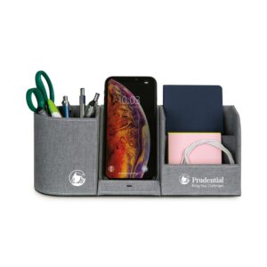 Truman Wireless Charging Desk Organizer - Medium Grey Heather
