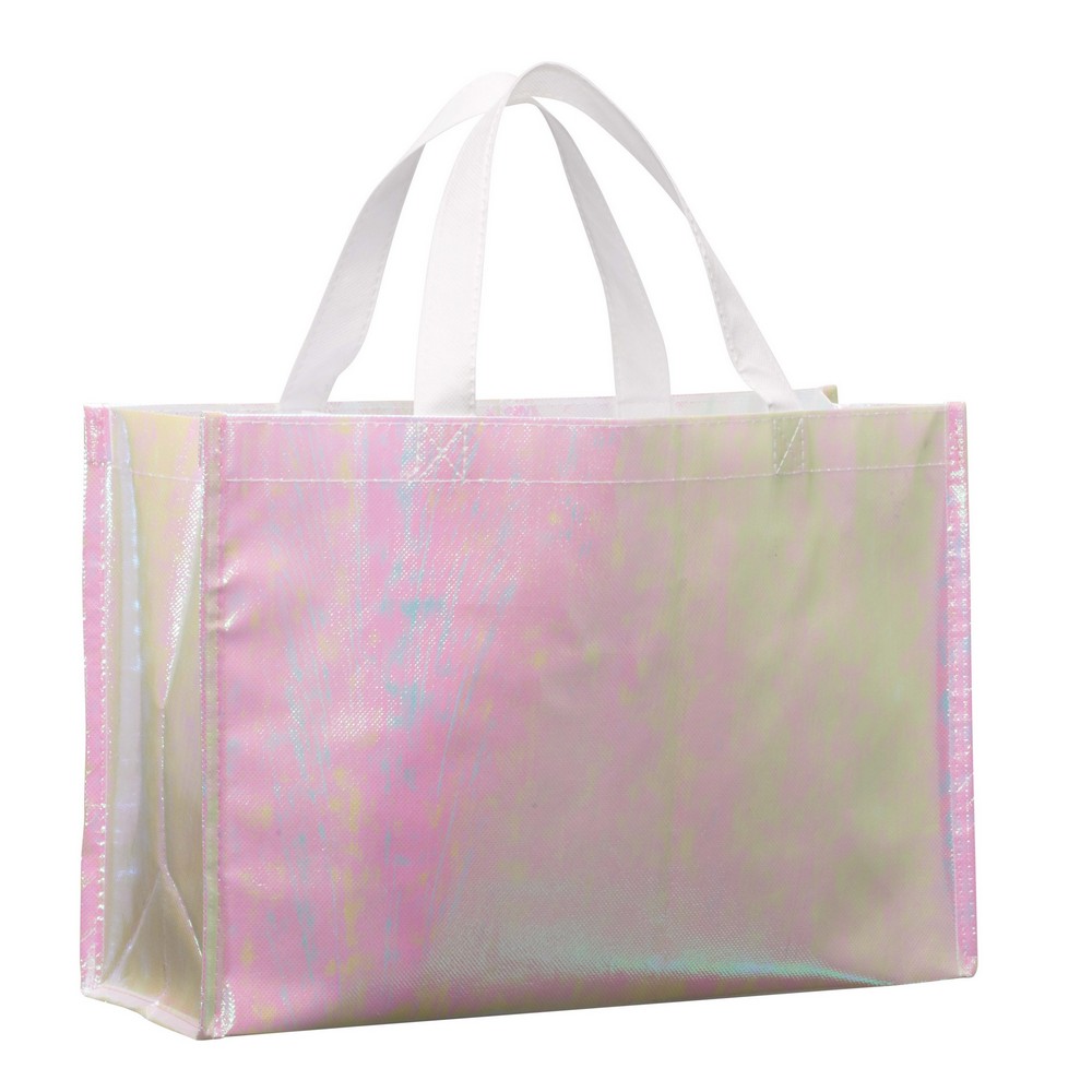 Iridescent Non-Woven Shopper Tote