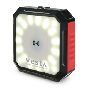 iLive Solar Power Bank & Light with Wireless Charger - Black
