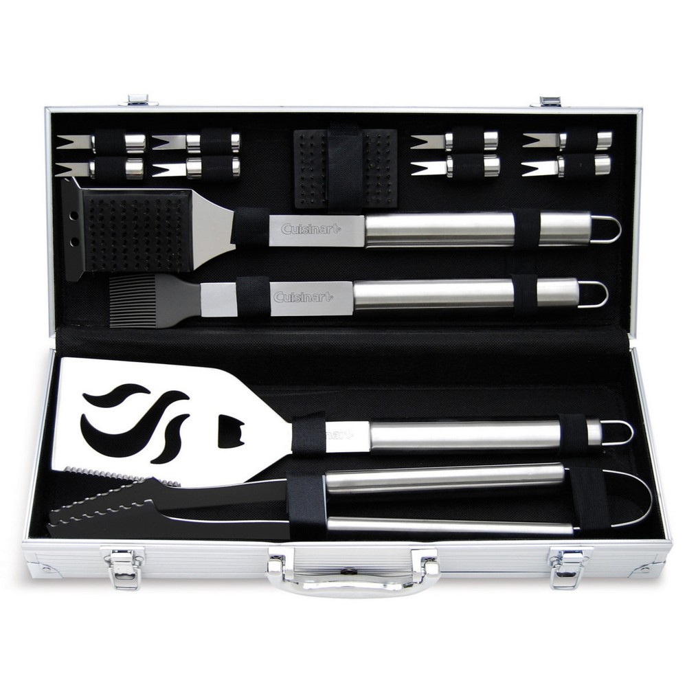 Cuisinart Outdoors® 14 Piece Deluxe Grill Tool Set - Stainless Steel