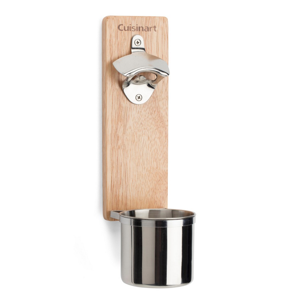Cuisinart® Magnetic Bottle Opener & Cup Holder - Wood