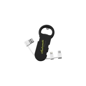 Bottle Opener With 3-In-1 Charging Cable