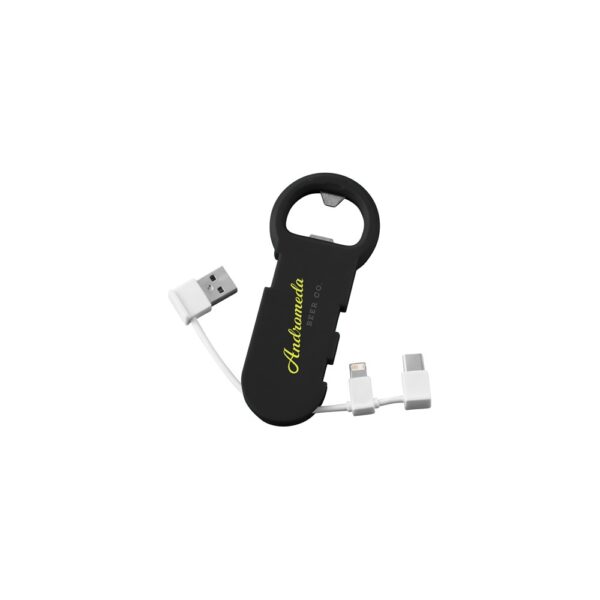 Bottle Opener With 3-In-1 Charging Cable