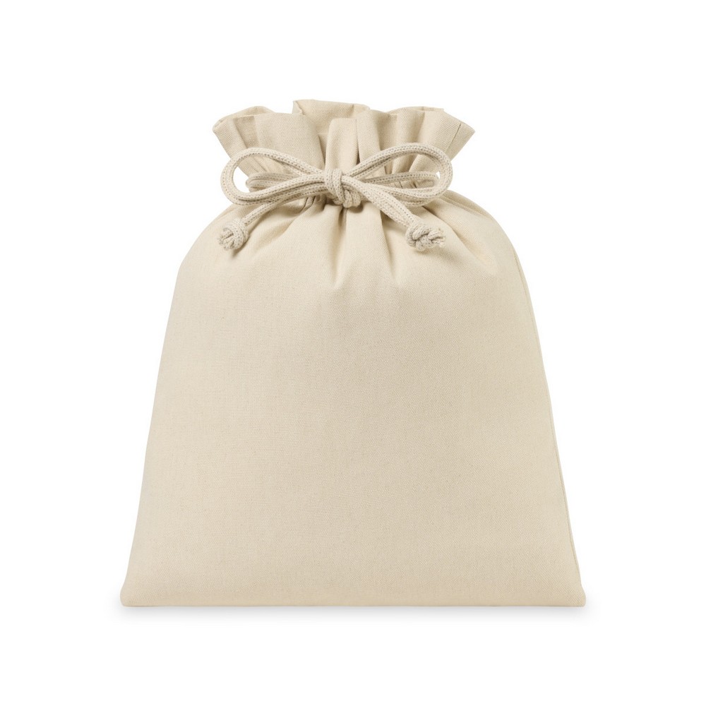 Eco-conscious Canvas Drawstring Gift Bag - Large - Natural