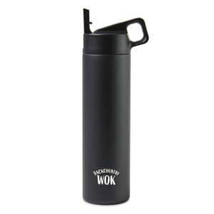 MiiR® Vacuum Insulated Wide Mouth Leakproof Straw Lid Bottle - 20 Oz. - Black Powder