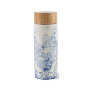 Celeste Bamboo Ceramic Bottle - 10 Oz. - Blue Watermark