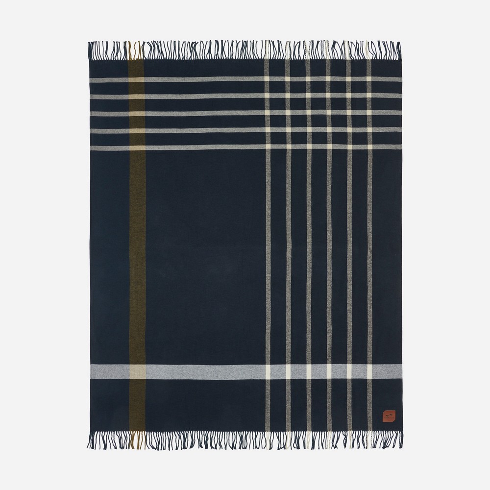 Slowtide® Brushed Cotton Throw Blanket - Presidio-Navy
