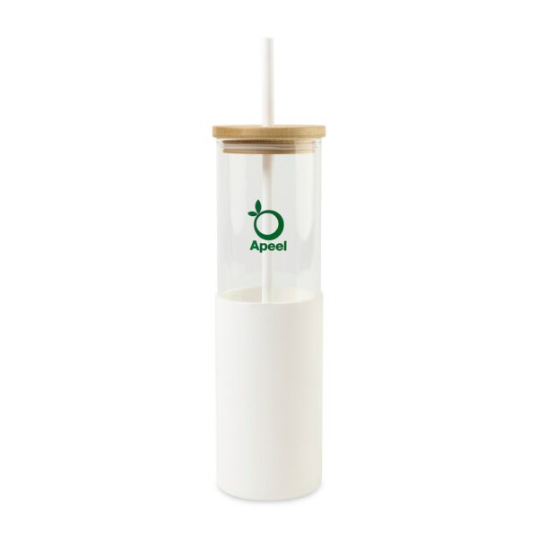 Aviana™ Journey Glass Tumbler with Straw - 20 Oz - White