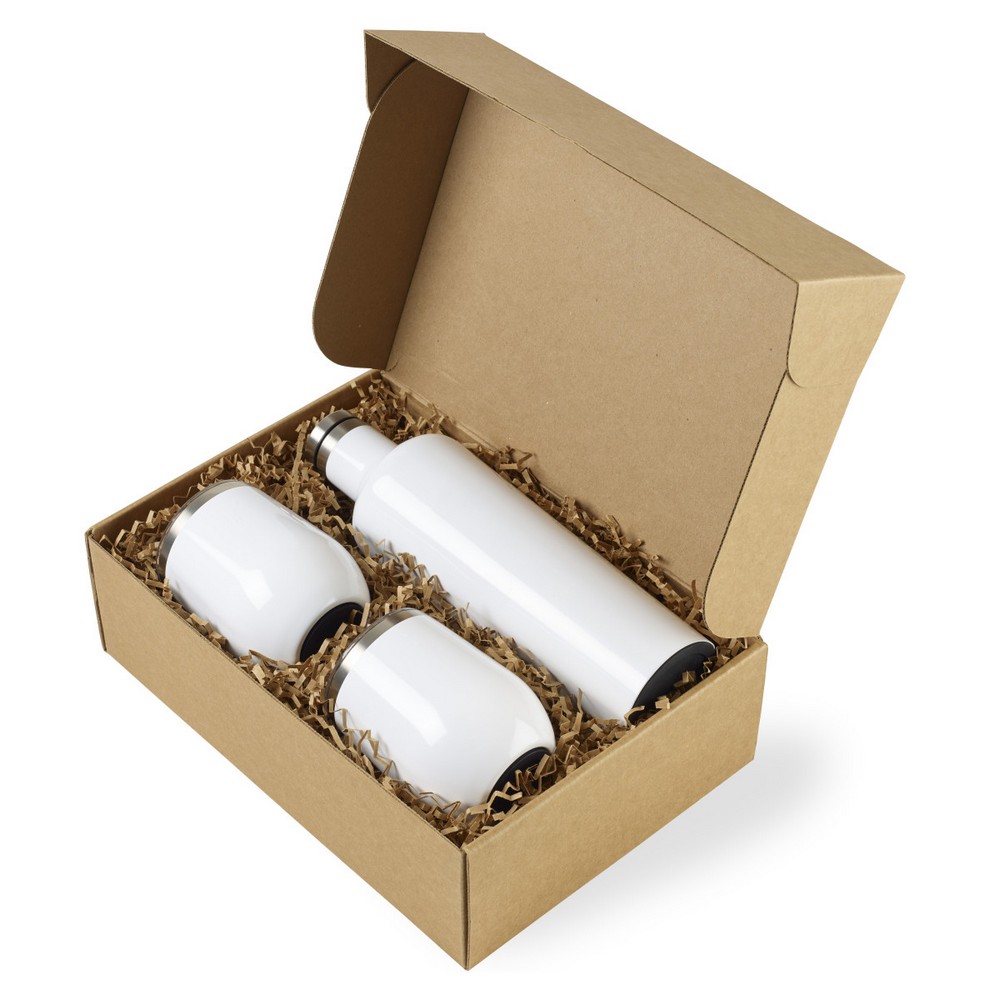 CORKCICLE® Canteen & Stemless Wine Cup Gift Set - Gloss White