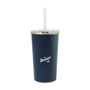 Arlo Classics Stainless Steel Tumbler with Straw - 20 Oz. - Matte Navy