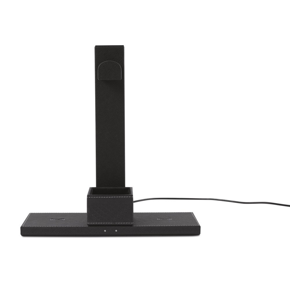 Truman Dual Wireless Charger and Headphone Stand - Black