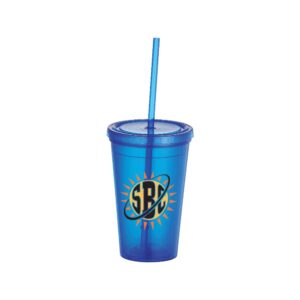 Iceberg 16oz Double-Wall Tumbler w/Straw