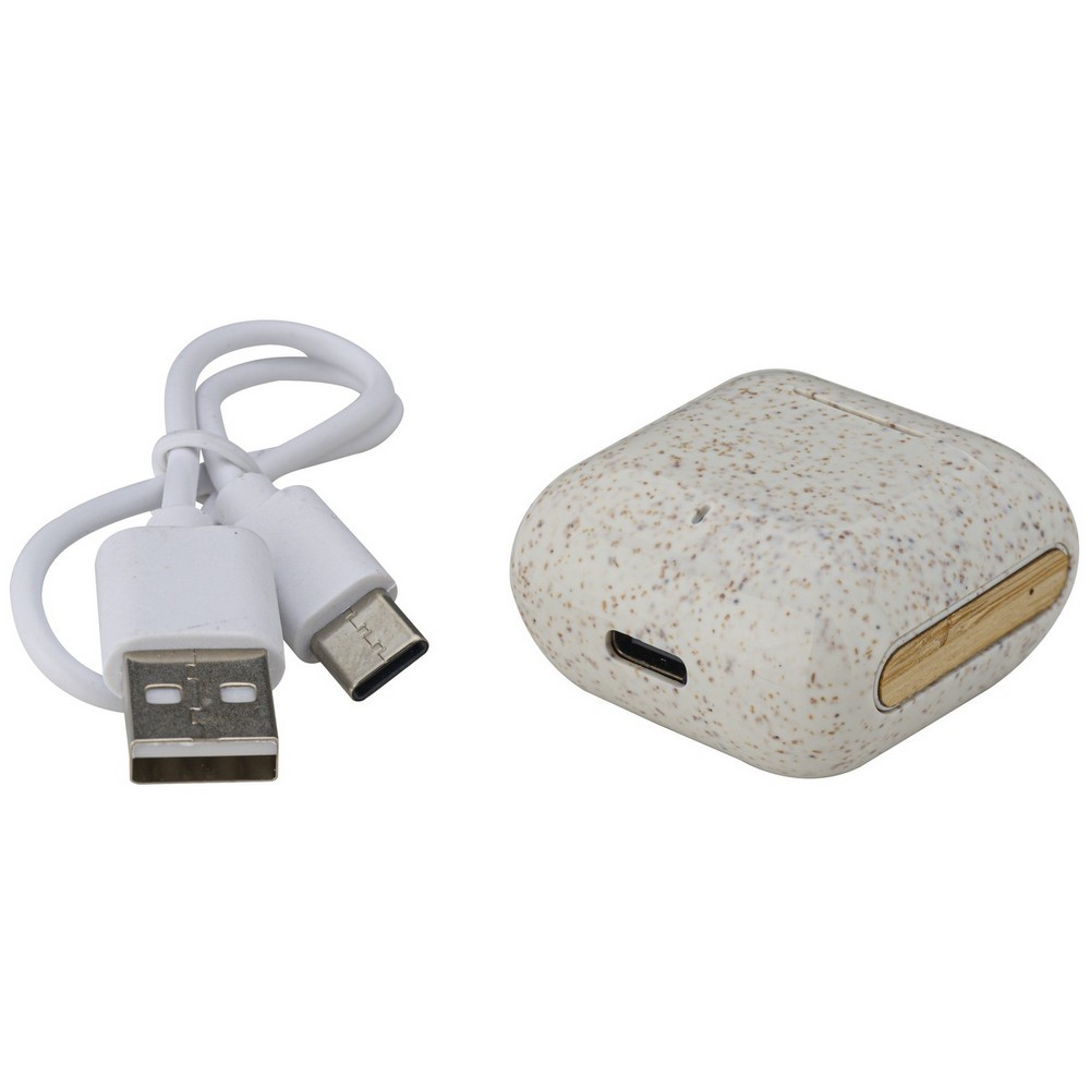 EarthTrendz™ Wheat Straw & Bamboo Earbuds & Case