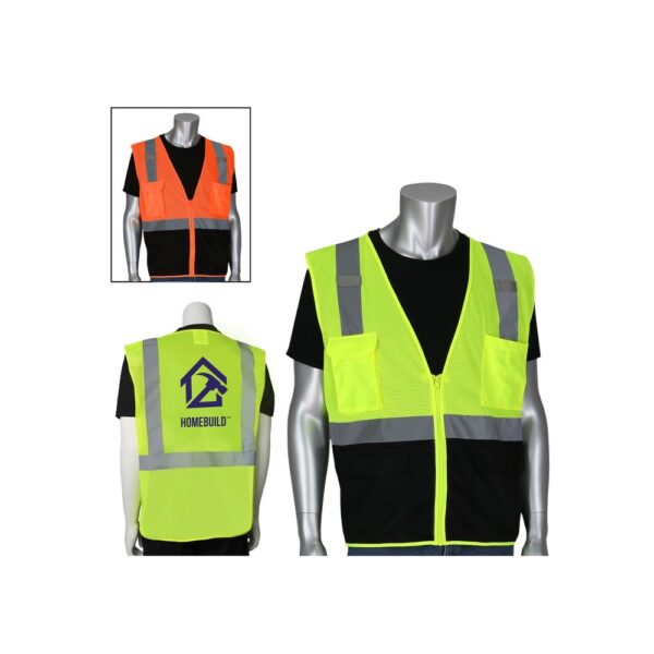 Five Pocket Black Bottom Front Value Mesh Vest