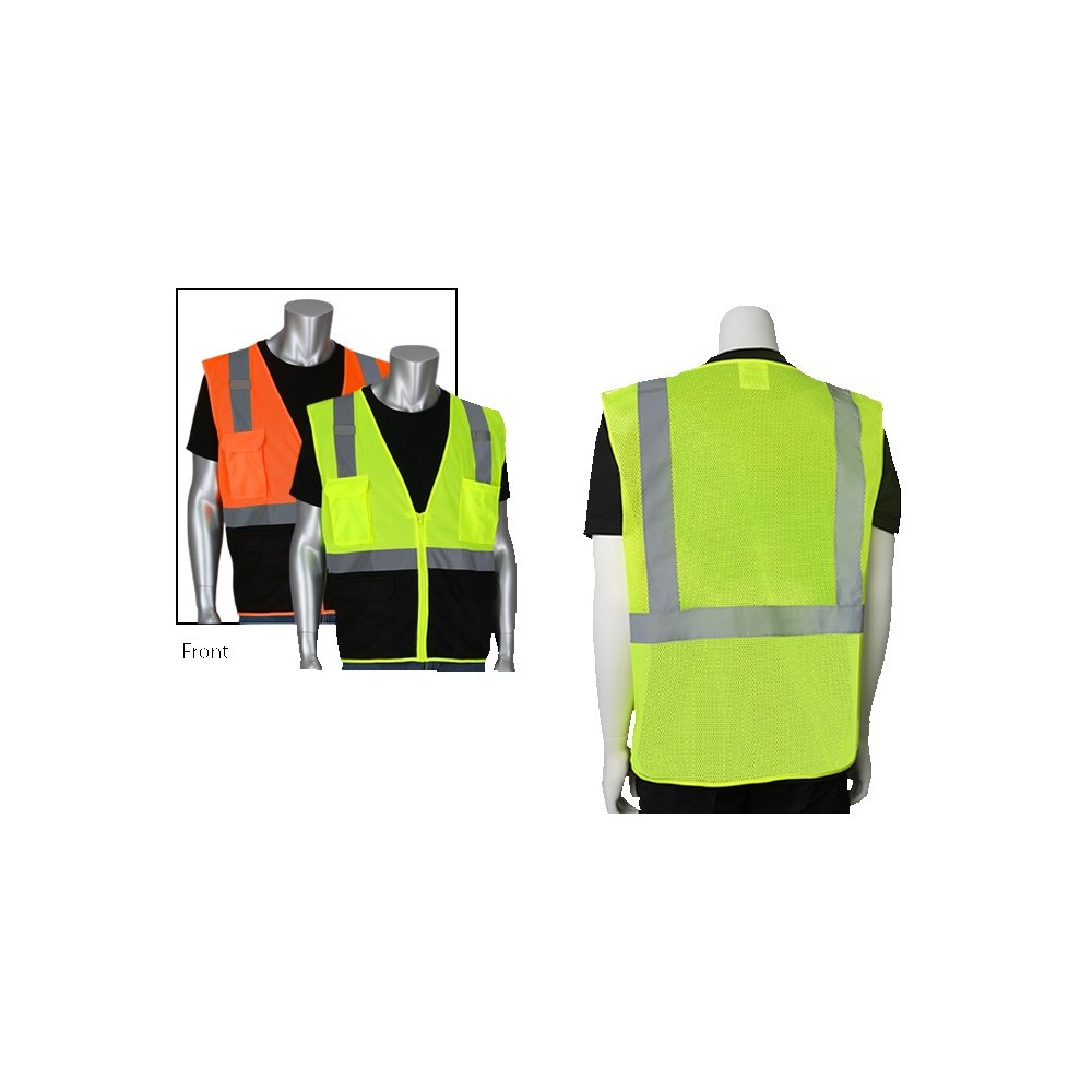 Five Pocket Black Bottom Front Value Mesh Vest