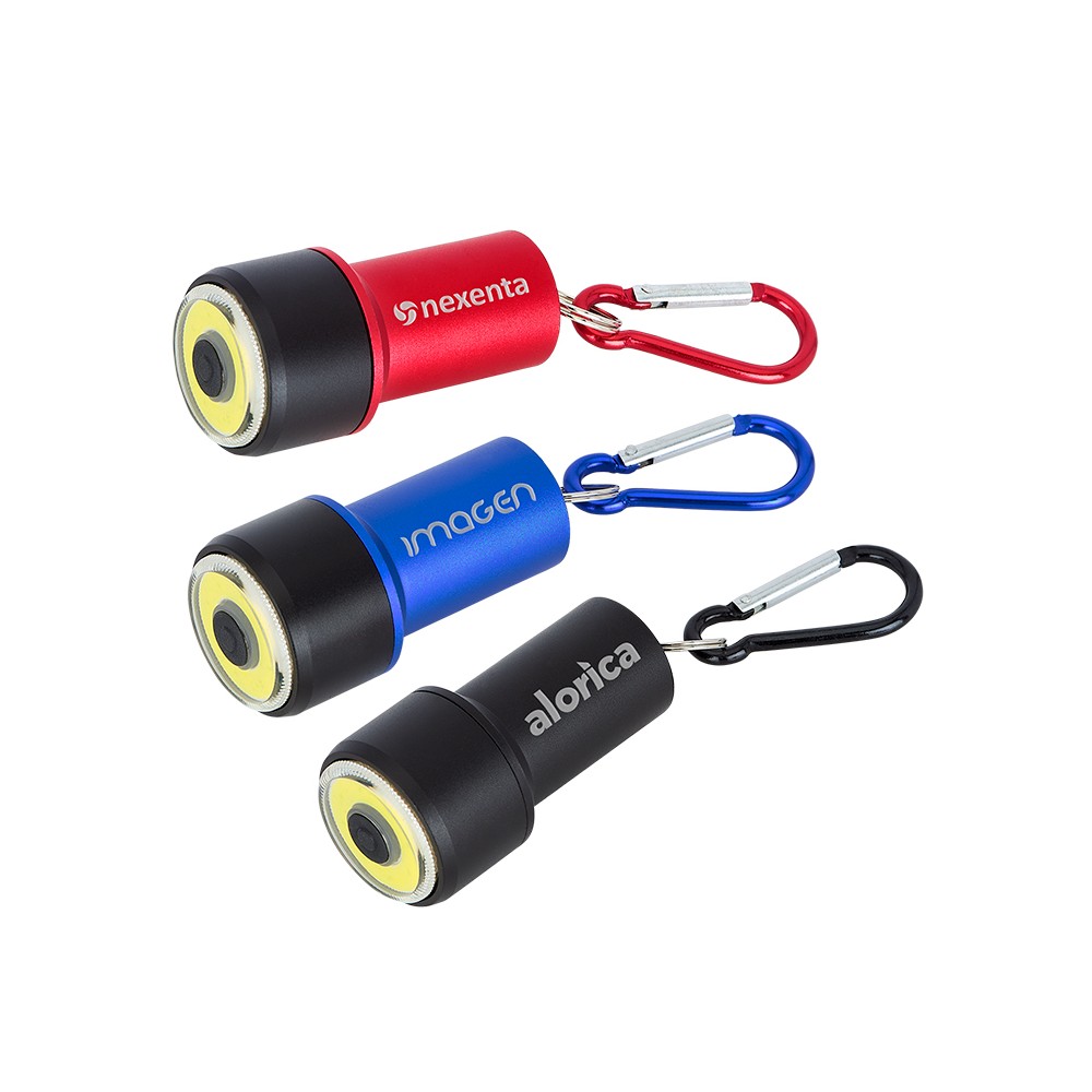 Mini COB Flashlight with Carabiner