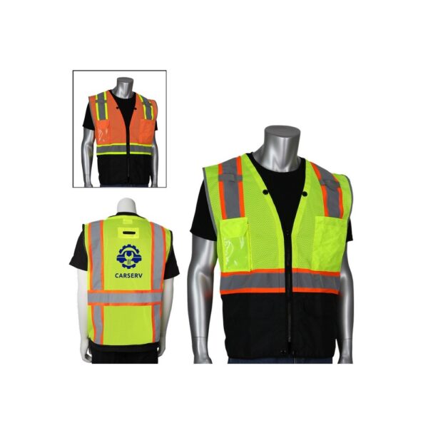 Two-Tone 11 Pocket Tech-Ready Mesh Surveyors Vest