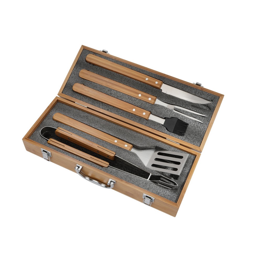 Grill Master 5pc Bamboo BBQ Set