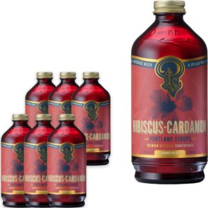 Portland Soda Works Hibiscus Cardamom Syrup: 6 Pack