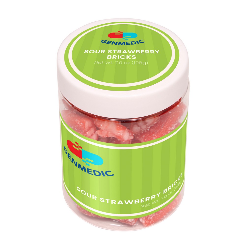 Sour Strawberry Bricks: Large Jar