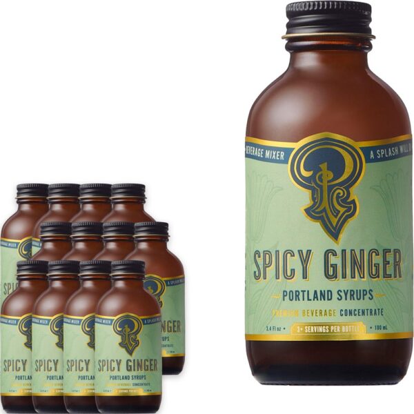 Portland Soda Works Spicy Ginger Syrup: 12 Pack