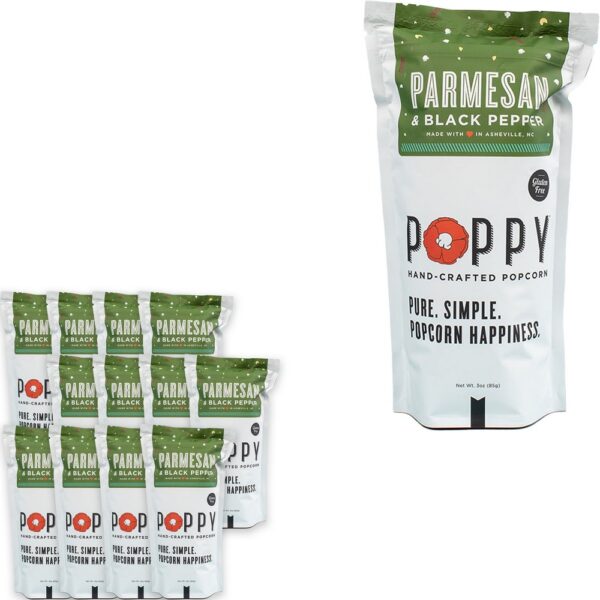 Poppy Handcrafted Popcorn Parmesan & Black Pepper: Market Bag
