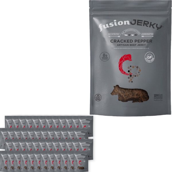 Fusion Jerky Cracked Pepper Jerky: 1 oz