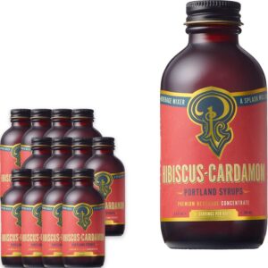 Portland Soda Works Hibiscus Cardamom Syrup: 12 Pack