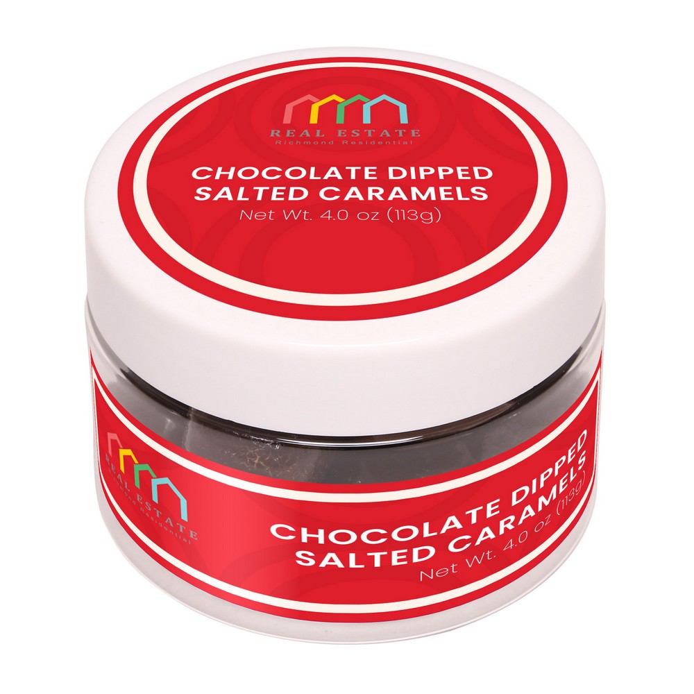 Chocolate Dipped Salted Caramels : Small Jar