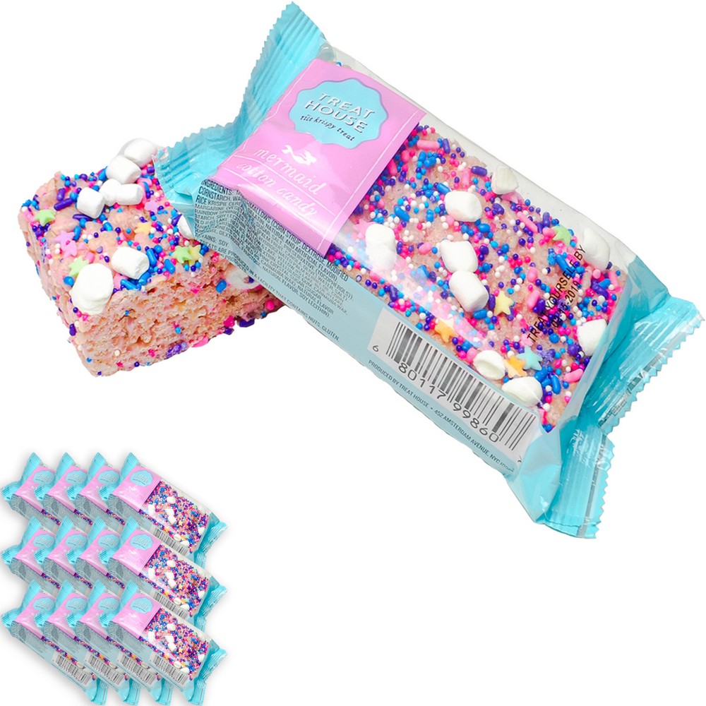 Treat House Cotton Candy "Mermaid" Rice Krispie Treat Bar: 3 oz