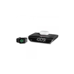 iHome Powervalet 2 In 1 Qi Wireless and Usb Charging Alarm Clock - Black