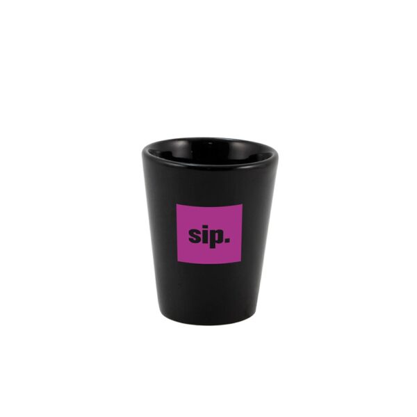 1 1/2 Oz. Black Ceramic Shot Glass